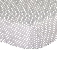 Algopix Similar Product 17 - Grey Confetti Dot Fitted Crib Sheet 