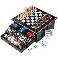 Algopix Similar Product 16 - Board Game Set  Deluxe 15 in 1