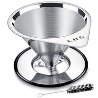 Algopix Similar Product 6 - LHS Pour Over Coffee Dripper Stainless