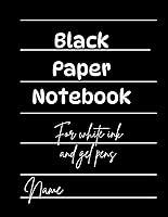 Algopix Similar Product 20 - Black Paper Notebook For white ink and