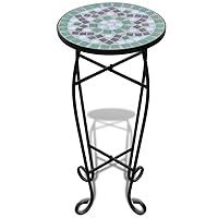 Algopix Similar Product 9 - vidaXL Side Table Mosaic Green and White