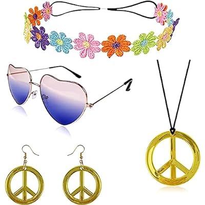 Best Deal for Unlicreat Women Hippie Accessories 70s Outfits Peace