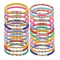 Algopix Similar Product 17 - Cooluckday Heishi Surfer Bracelets for