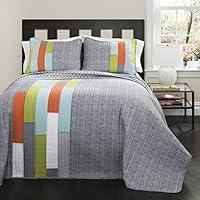 Algopix Similar Product 2 - Lush Decor Full QueenGray and Orange