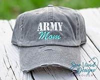 Algopix Similar Product 3 - Army Mom Hat  Distressed Baseball Cap