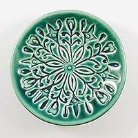 Algopix Similar Product 11 - Green Ring Dish  Handmade Jewelry Bowl
