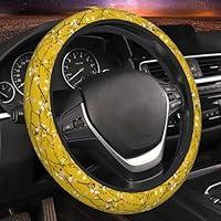 Algopix Similar Product 11 - GEHGXF Steering Wheel Cover Yellow