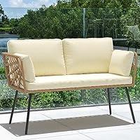 Algopix Similar Product 20 - YITAHOME Wicker Patio Loveseat