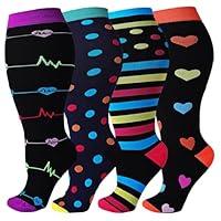 Algopix Similar Product 19 - CUBIEX 4 Pairs Plus Size Compression