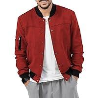 Algopix Similar Product 4 - congluoki Mens Casual Varsity Jacket