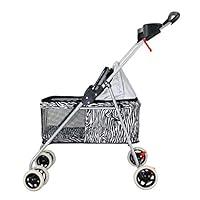 Algopix Similar Product 17 - BestPet New Zebra Posh Pet Stroller