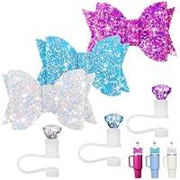 Algopix Similar Product 14 - Bling Bow Diamond Straw Topper for