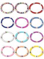 Algopix Similar Product 20 - Cooluckday Heishi Surfer Bracelets for