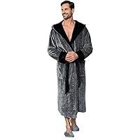 Algopix Similar Product 12 - Lotus Linen Mens Plush Robe Soft