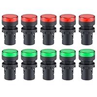 Algopix Similar Product 18 - uxcell 10Pcs Red Green Indicator Light