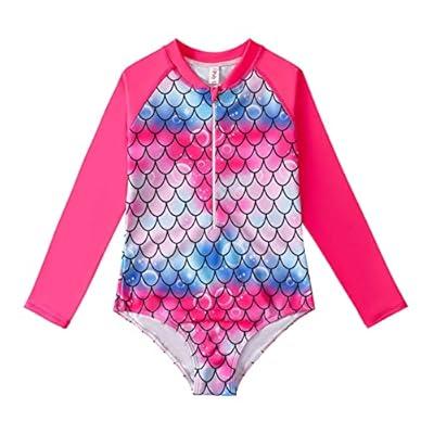 UV Skinz Girls' 3-piece Swim Set. UPF 50+ Sun Protection Swim Set Purple 4T  