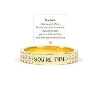 Algopix Similar Product 20 - OVNMFH Youre Fine Pav Mantra Ring