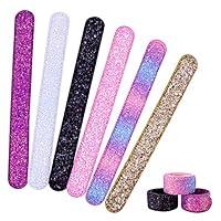 Algopix Similar Product 7 - FROG SAC 6 Glitter Slap Bracelets for