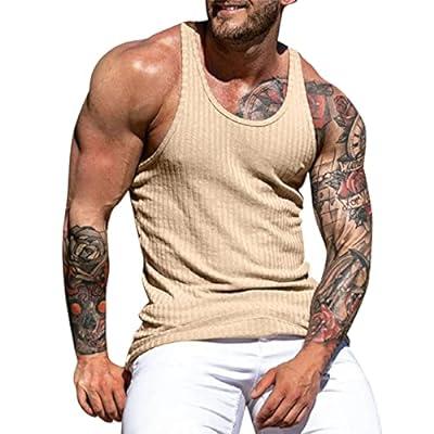 Best Deal for Aobest Men's Ribbed Tank Tops Sleeveless Workout