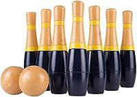Algopix Similar Product 1 - Wooden Lawn Bowling  Adults and Kids