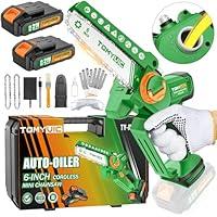 Algopix Similar Product 4 - Mini Chainsaw 6Inch Battery Powered 