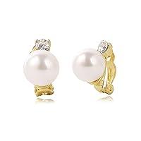 Algopix Similar Product 17 - QLYOVWE Pearl Clip on Earrings for