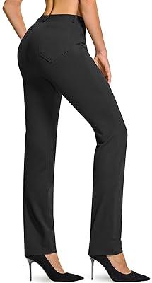 Women's Dress Pants Flare Pants High Waist Stretch Black Work Slacks Yoga  Pants Bootcut Office Business Casual Pants