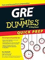 Algopix Similar Product 15 - GRE For Dummies Quick Prep