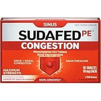 Algopix Similar Product 4 - Sudafed Congestion Tablets, 18 Count