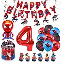 Algopix Similar Product 6 - YENISET Spider 4th Birthday Party