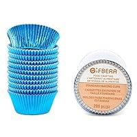 Algopix Similar Product 20 - Gifbera Blue Foil Cupcake Liners