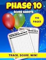 Algopix Similar Product 3 - Phase 10 Score Sheets Phase 10 Card