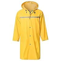 Algopix Similar Product 19 - Mens Long Hooded Safety Rain Jacket