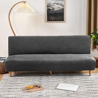 Stretch 3-Seat Sofa Cover - Couch Cover for Living Room, Machine Washable Furniture Protector Wildon Home Fabric: Ivory 100% Polyester