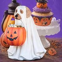 Algopix Similar Product 16 - Halloween Ghost Dog Statues with