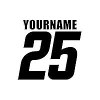 Algopix Similar Product 13 - Racing Number Name Vinyl Decal Sticker