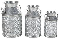 Algopix Similar Product 12 - Benzara Antiqued Styled Metal Milk Set