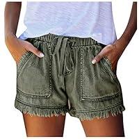 Algopix Similar Product 12 - BEIBEIA Cut Off Denim Shorts for Women