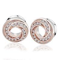 Algopix Similar Product 2 - Pair of Stainless Steel Rhinestone