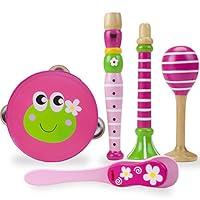 Algopix Similar Product 16 - 5piece Wooden Instrument Set for Kids