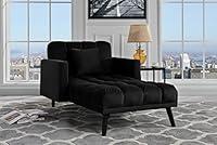 Algopix Similar Product 6 - Sofamania Modern Velvet Fabric Recliner