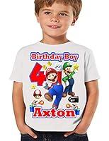 Algopix Similar Product 12 - Mario Birthday Shirt Add Any Name and