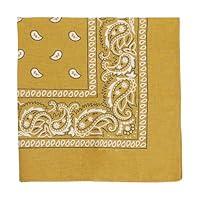 Algopix Similar Product 20 - 22 Inch Cotton Paisley Bandana - Tan