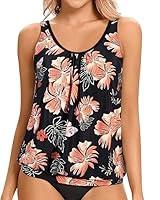 Algopix Similar Product 13 - Yonique Womens Blouson Tankini Top No