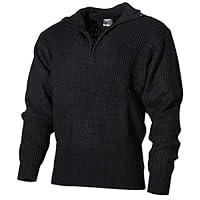 Algopix Similar Product 1 - MFH Mens Navy Sweater Acrylic Black