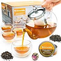 Algopix Similar Product 12 - Kitchen Kite Glass Teapot Set with 4