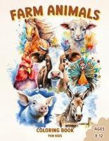 Algopix Similar Product 7 - Farm Animals Coloring Book For Kids