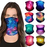 Algopix Similar Product 11 - Neck Gaiter Face Mask Bandana 9 Pack