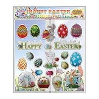 Algopix Similar Product 11 - Happy Easter Thick Printed Gel Clings 