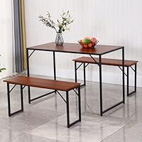 Algopix Similar Product 1 - DINAZA Dining Table Set with Benches